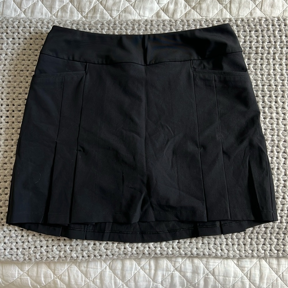 ADIDAS GOLF Women’s Ultimate Pleated Skort Skirt Black Sz N NWOT